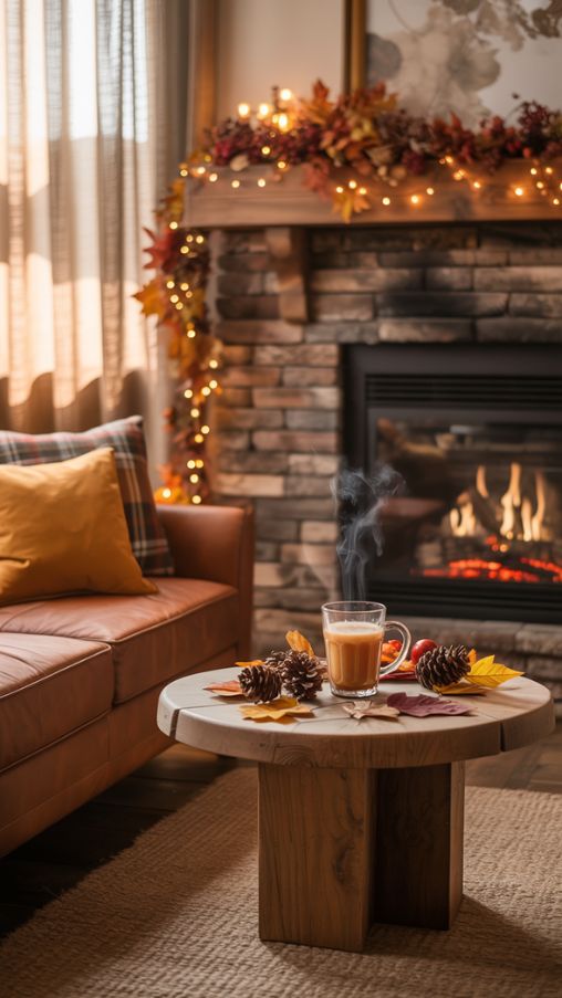 Cozy Fall Decorating Ideas for Living Rooms and Fireplaces