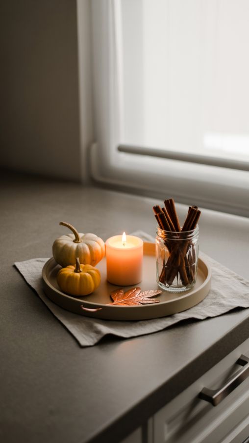 Kitchen Island and Counter Decor for Fall