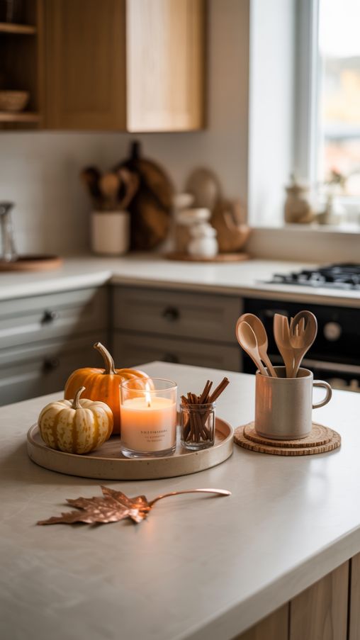 Kitchen Island and Counter Decor for Fall