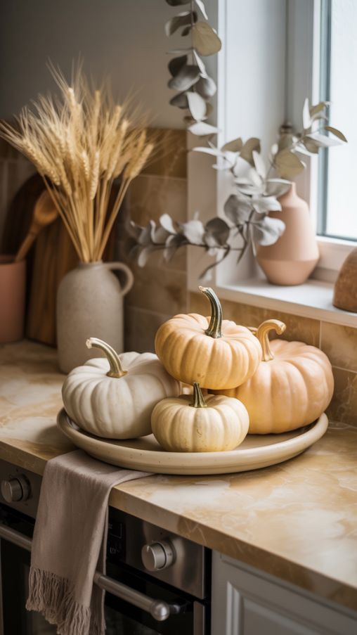 Neutral Fall Kitchen Decor Ideas