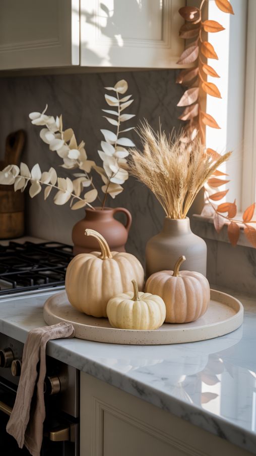 Neutral Fall Kitchen Decor Ideas