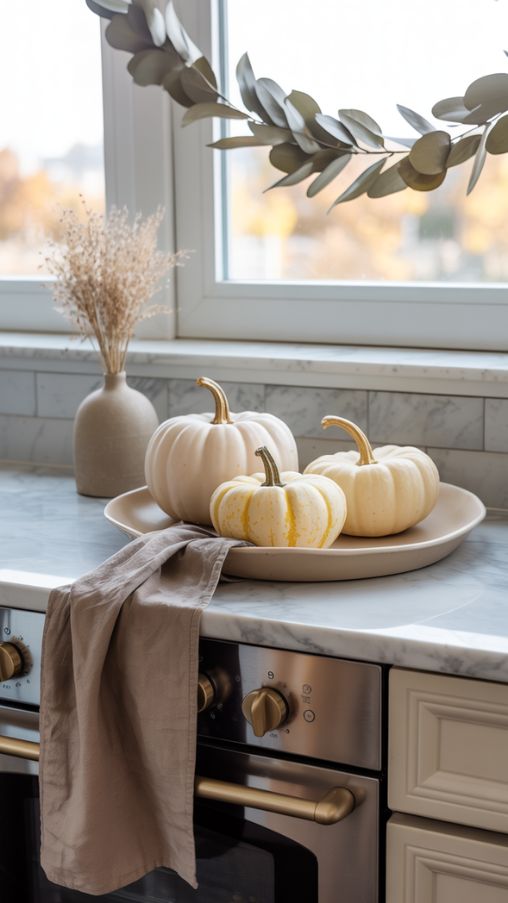 Neutral Fall Kitchen Decor Ideas