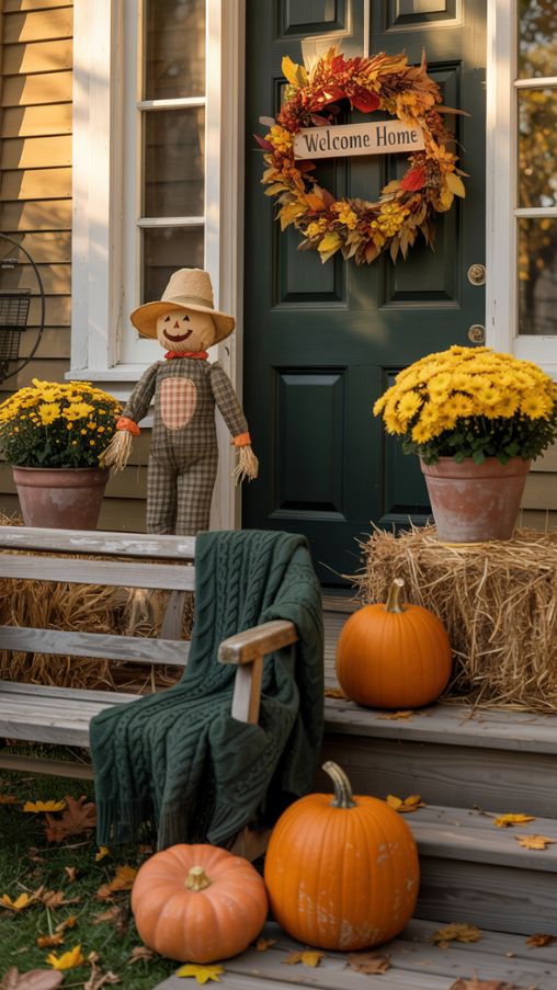 Classic Thanksgiving Porch Decor Ideas