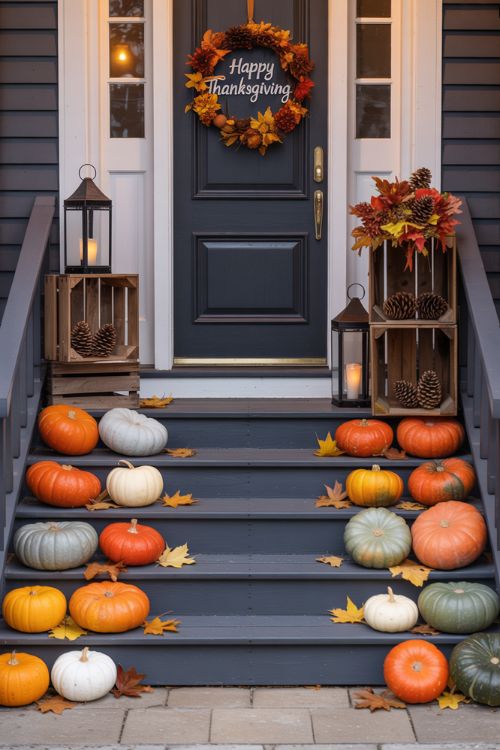 Pumpkin-Inspired Porch Styling