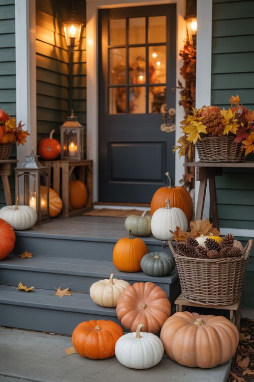 Pumpkin-Inspired Porch Styling