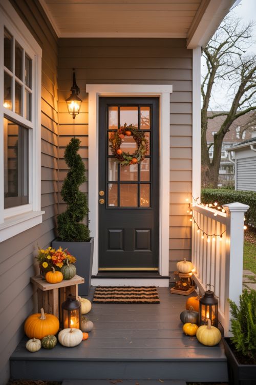 Small Porch Thanksgiving Decor Ideas