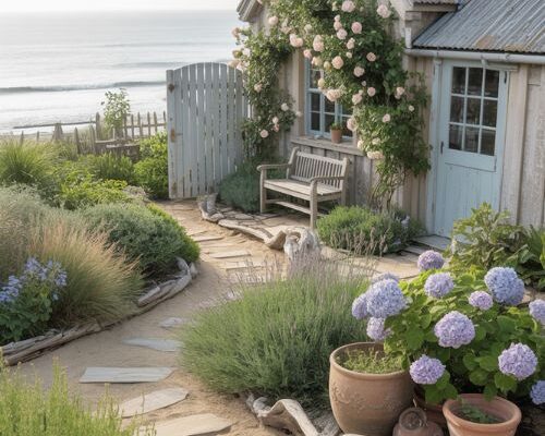 Coastal cottage garden ideas with soft blooms and seaside charm