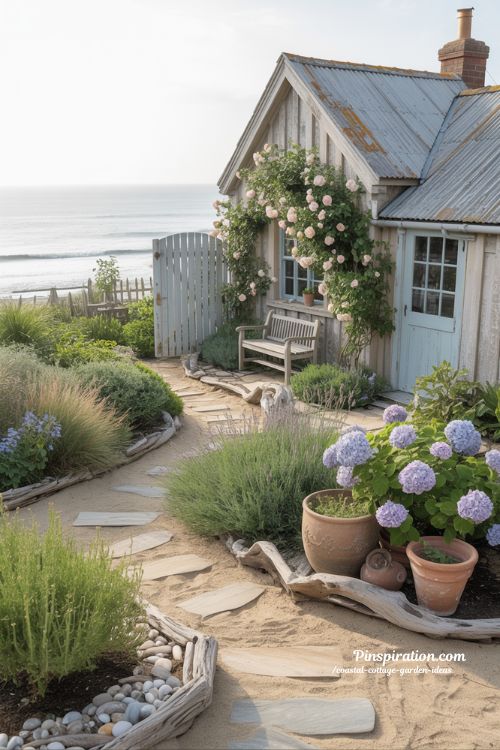 Coastal cottage garden ideas with soft blooms and seaside charm