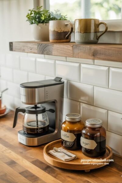 Cozy and Organized Kitchen Coffee Station Setup for Smooth Mornings