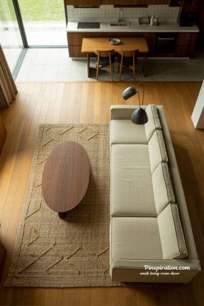Defined Zones in a Small Open Concept Living Space