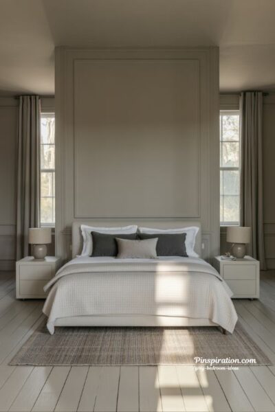 Grey and white bedroom ideas with timeless decor and layered textures