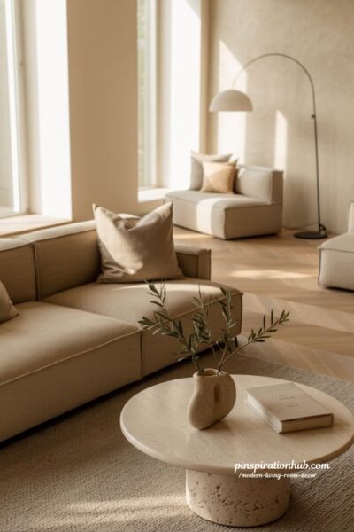 Peaceful Modern Living Room Aesthetic