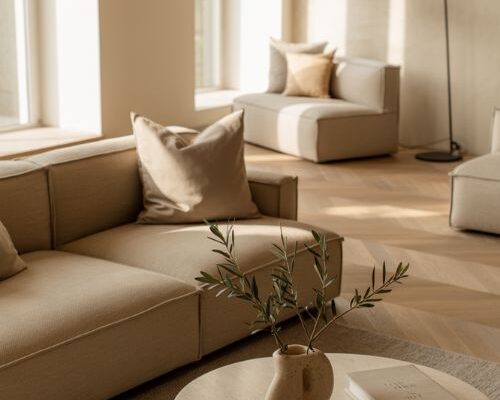 Peaceful Modern Living Room Aesthetic