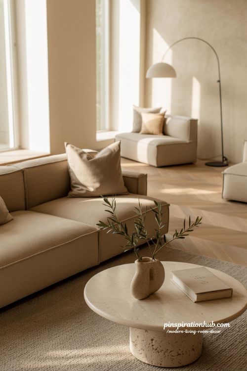 Peaceful Modern Living Room Aesthetic