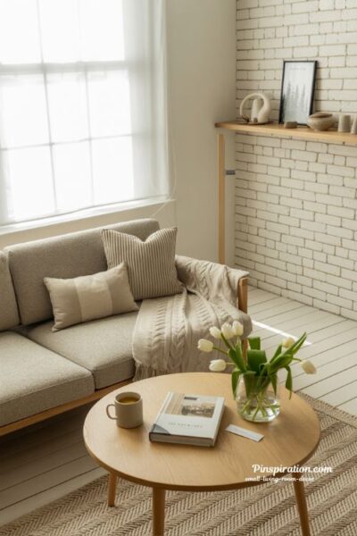 Peaceful Nordic Sanctuary Small Living Room