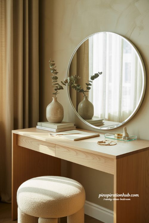 Serene Morning Vanity Aesthetic for Small Bedrooms