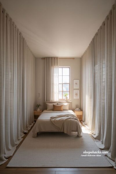 Small Bedroom Ideas Floor to Ceiling Curtains That Add Height Elegant Space Expansion Interior Design