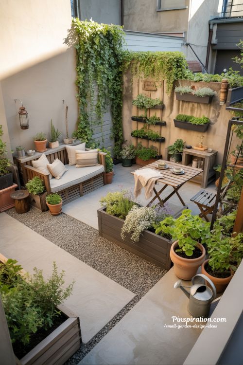 Small garden design ideas for tiny concrete patio turned lush backyard retreat