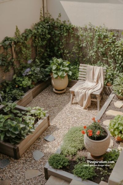 Small garden design ideas with natural zones and cozy personal touches for tiny backyard spaces
