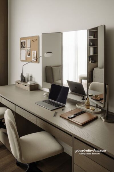Work-Life Balance: The Perfect Desk to Vanity Transition for Small Bedrooms