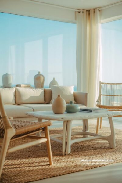 coastal living room decor ideas for fresh airy space with soft blue tones and natural textures inspiration