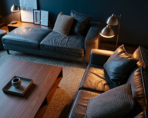 dark and moody living room decor ideas with deep tones cozy cinematic modern interior inspiration