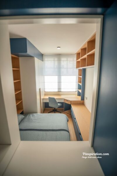 small boys bedroom ideas with smart storage and space saving modern minimalist layout design