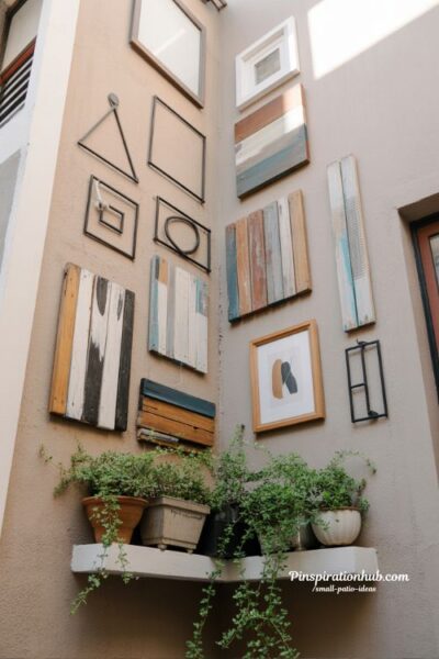 small patio wall art ideas with outdoor decor and personality driven boho design