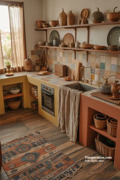 Boho kitchen ideas with global influences and travel-inspired decor