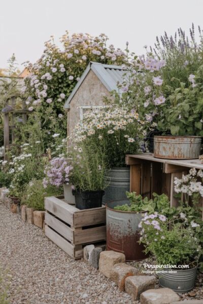 Budget friendly cottage garden ideas with simple flowers and rustic charm