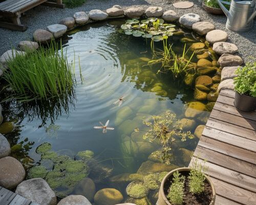 Diy pond pool ideas with natural swimming pond and regeneration zone landscaping