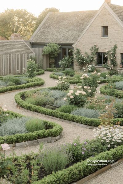 Complete cottage garden ideas checklist with balanced planting paths and natural harmony