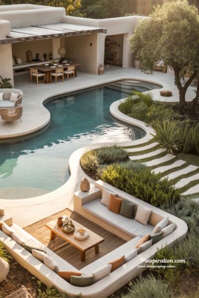 Multi zone pool landscaping ideas for relaxed outdoor living spaces