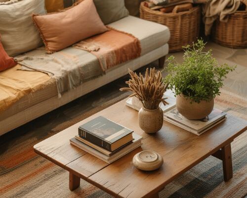 boho living room ideas warm cozy layered textures natural earthy decor editorial interior style