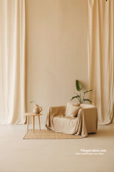 boho small living room ideas minimal cozy space calm neutral simple interior design