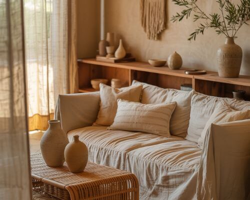 boho small living room ideas warm textured minimalist cozy lived in interior design