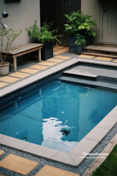 budget friendly small inground pool ideas for simple backyard design with affordable modern style