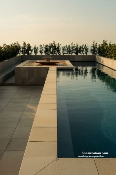 compact infinity edge pool design for small backyard inground pool ideas with seamless modern luxury view