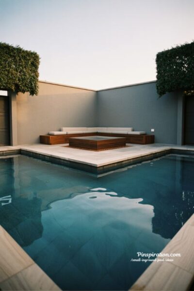 corner infinity pool design for small backyard inground pool ideas with visual depth and modern space illusion