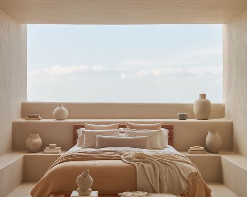 master bedroom decor ideas warm neutral retreat cozy modern bedroom design natural textures calming minimalist bedroom inspiration