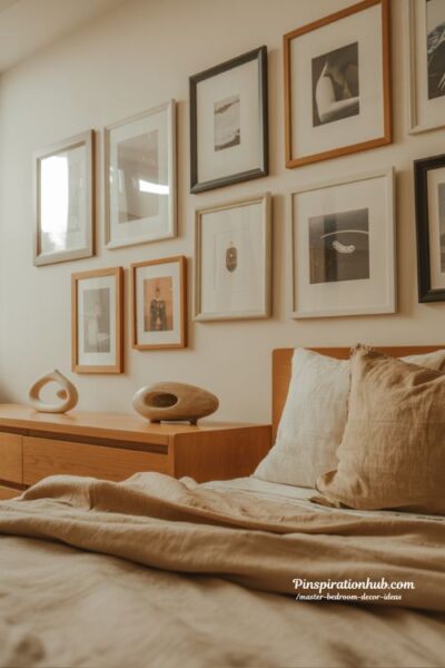 personal bedroom decor ideas gallery wall styling meaningful objects master bedroom aesthetic personalized bedroom design inspiration warm lived in bedroom
