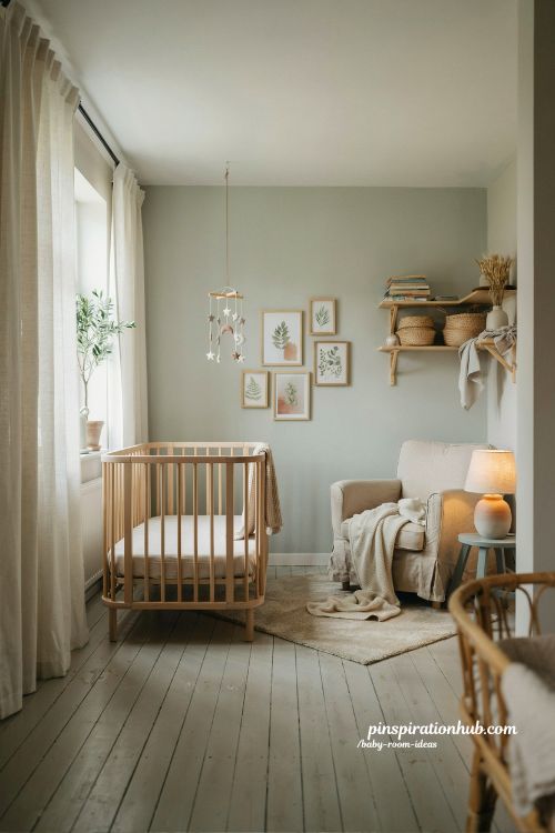 Warm neutral baby room ideas with cozy nursery decor and soft natural textures