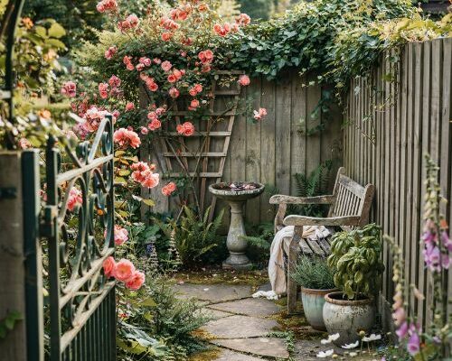secret garden ideas hidden cottage garden nook with ivy covered stone path and vintage rustic charm