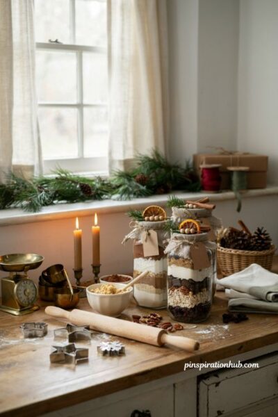 Cookie mix in a jar handmade Christmas gift ideas with cozy diy mason jar baking gifts