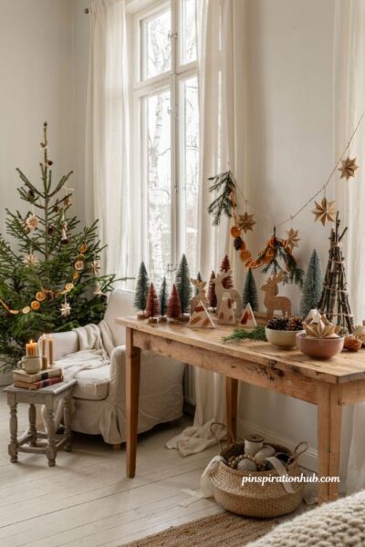 DIY Christmas decor ideas with handmade ornaments bottlebrush trees and cozy holiday crafts