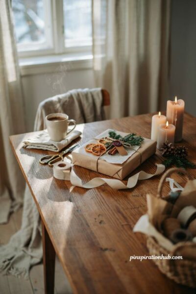 Handmade Christmas gifts for boyfriend with cozy diy holiday gift wrapping inspiration