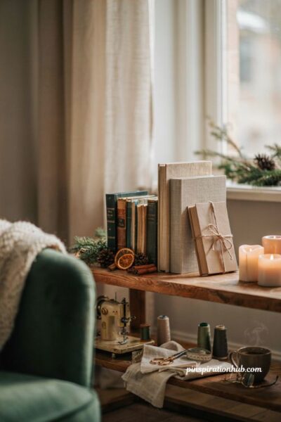 Handmade weighted fabric bookends Christmas gift for boyfriend with cozy diy reading room decor ideas