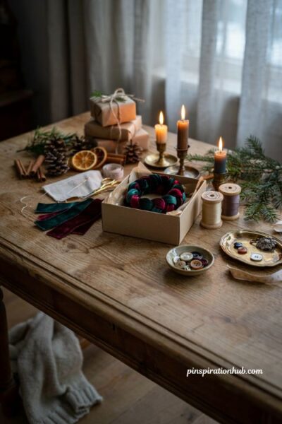 No sew braided velvet headband handmade Christmas gift ideas with elegant diy holiday accessories