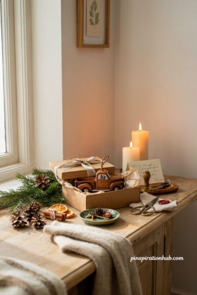 Personalized photo car ornament handmade Christmas gift for boyfriend with sentimental holiday keepsake ideas