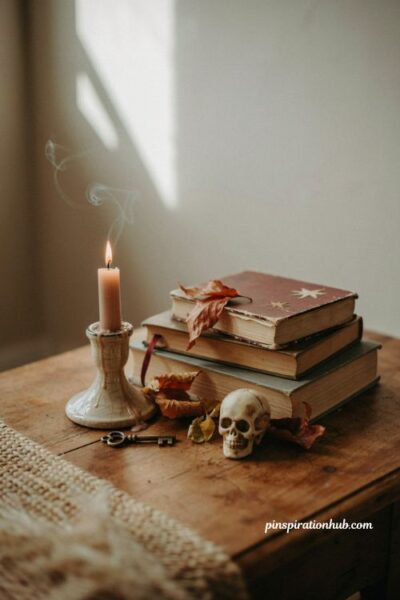 DIY vintage spell books with old thrifted hardcovers